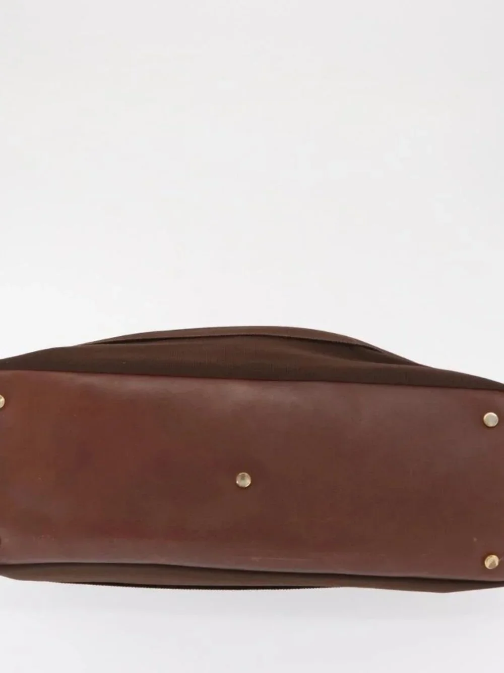 Salvatore Ferragamo Vala Tote Bag Canvas Brown Gold Auth bs32177